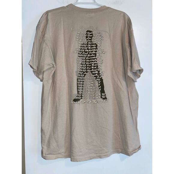 The Beatles Paul McCartney Driving USA Tour 2002 beige T Shirt men’s XL EUC - Picture 5 of 6